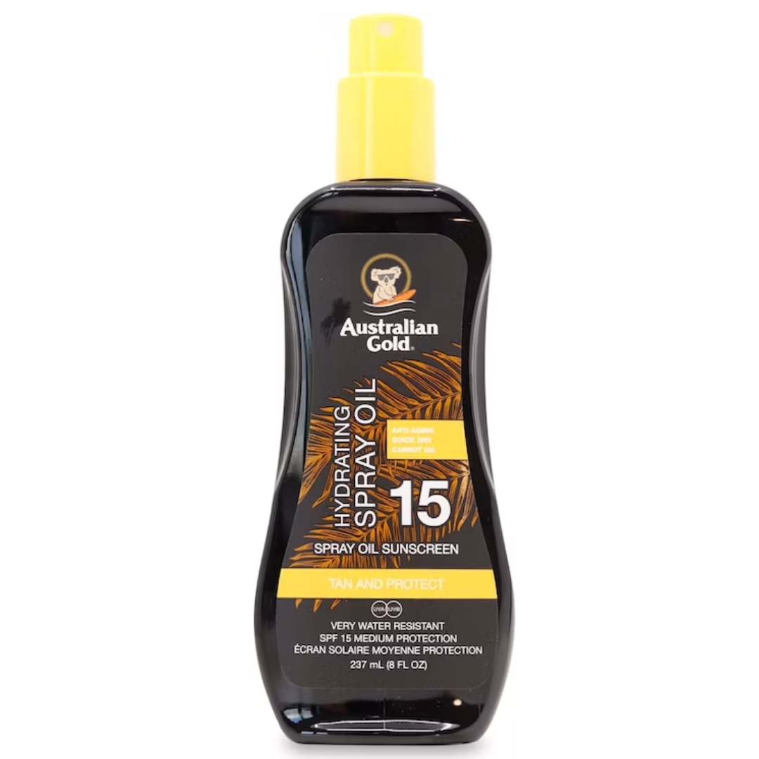 AUSTRALIAN GOLD SPF 15 SPRAY HUILE AVEC CAROTTE 237 ML