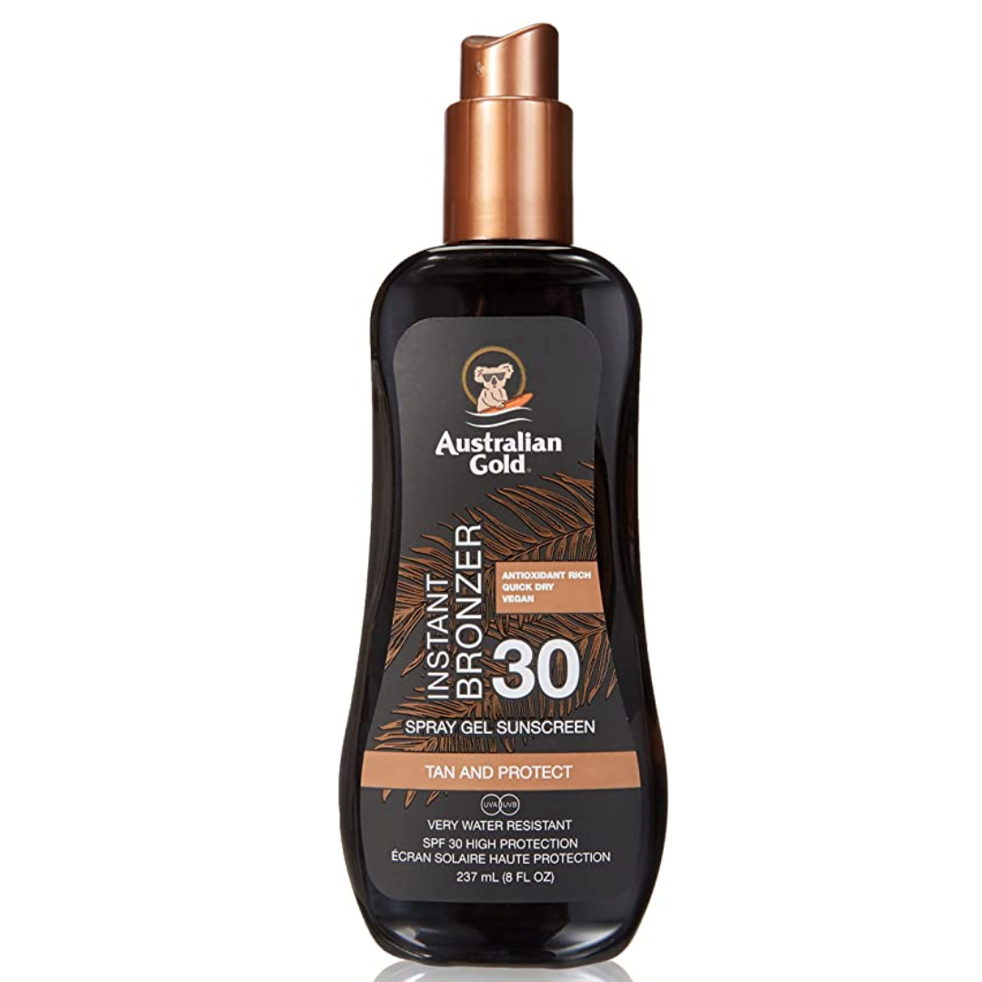 AUSTRALIAN GOLD BRONZANT INSTANTANE SPRAY GEL ECRAN SOLAIRE SPF30- 237ML