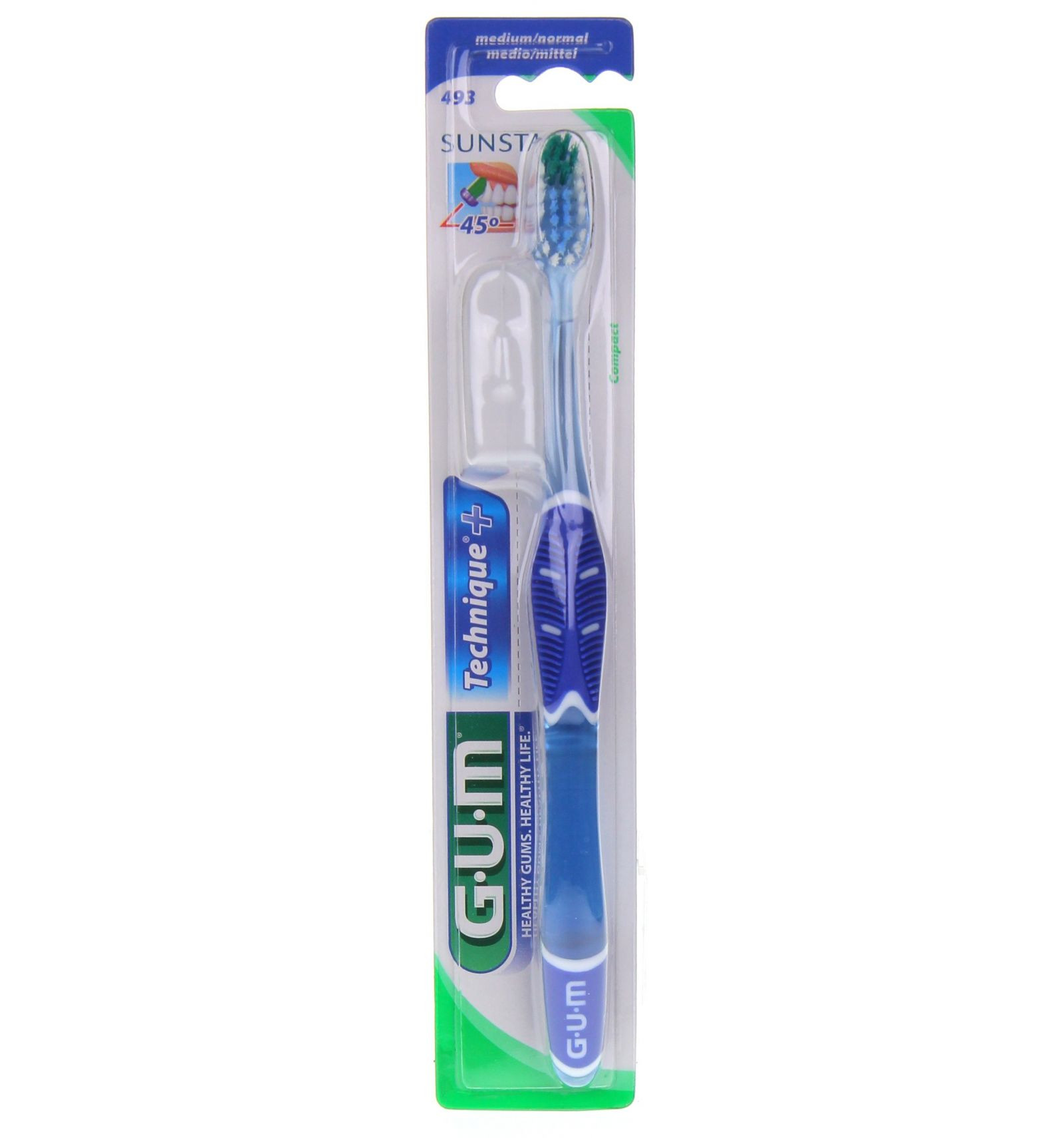 GUM BROSSE A DENTS TECHNIQUE MEDIUM COMPACT REF 493