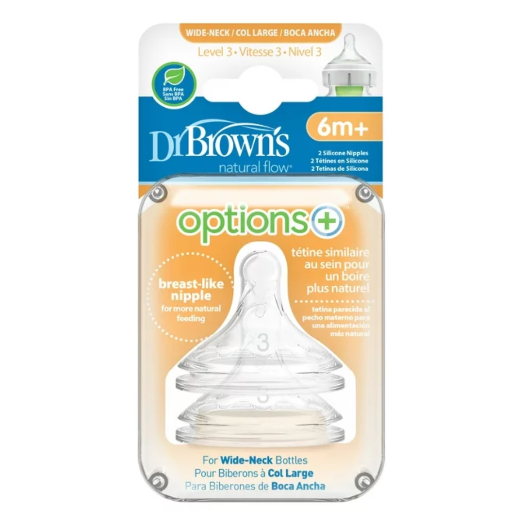 DR BROWNS OPTIONS+ TETINE COLE LARGE NIVEAU 3 PACK DE 2 6 MOIS +