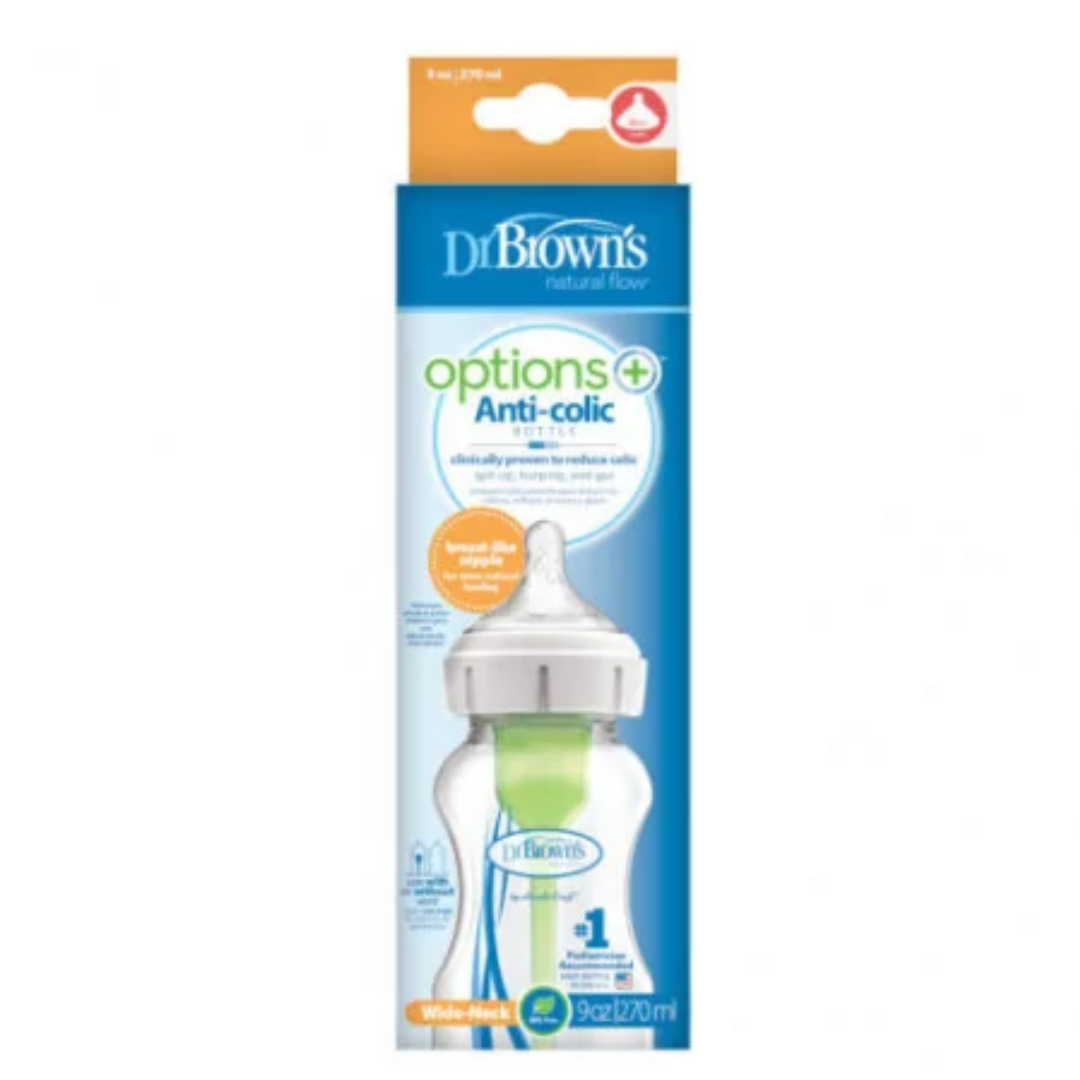 DR BROWN'S BIBERON OPTIONS+ ANTI COLIC COL LARGE 270ML 0 M+