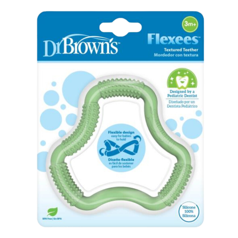 DR BROWNS ANNEAU DE DENTITION FLEXEES VERT 3 MOIS PLUS