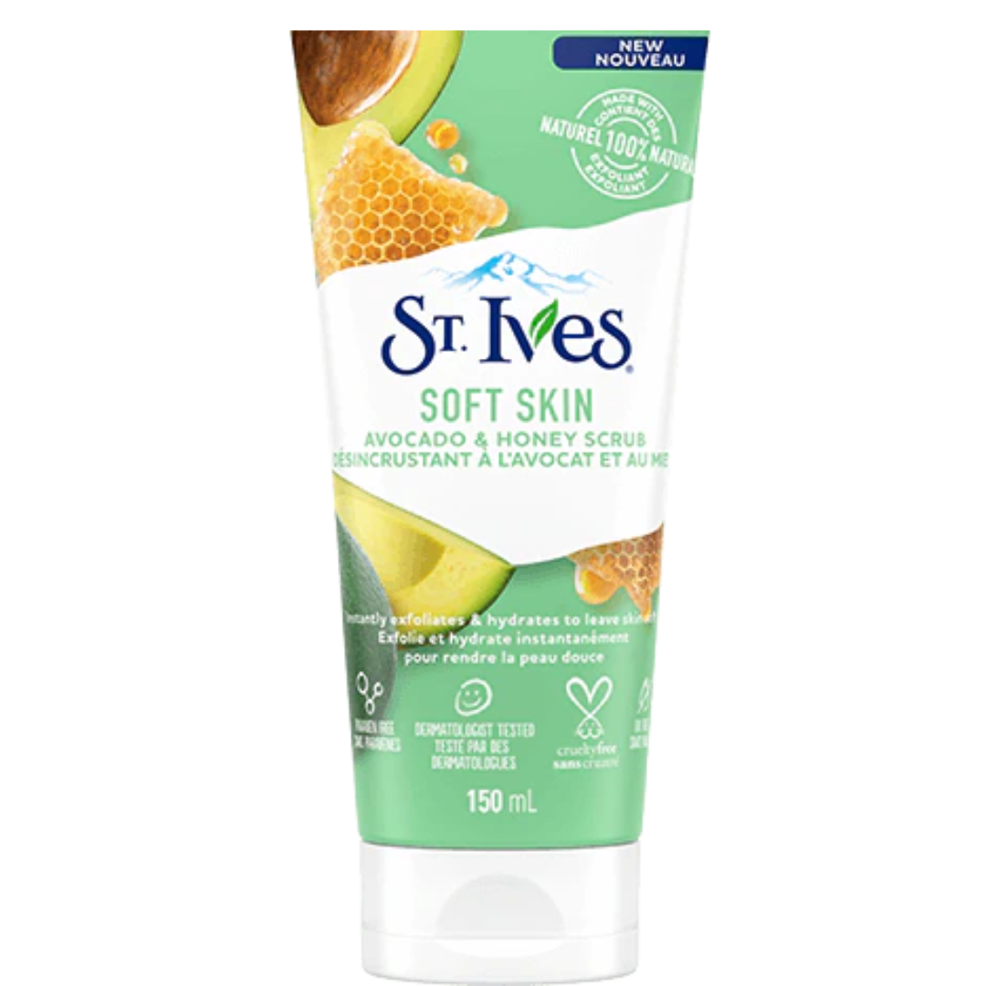 ST IVES GOMMAGE PEAU DOUCE A L'AVOCAT ET MIEL 170G