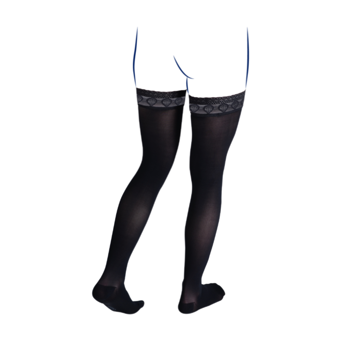 THUASNE VENOFLEX KOKOON ABSOLU BAS CUISSE OU COLLANT DE COMPRESSION MEDICALE NOIR TAILLE 2