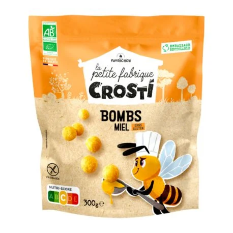 FAVRICHON LA PETITE FABRIQUE CROSTI BOMBS MIEL SANS GLUTEN 300 G