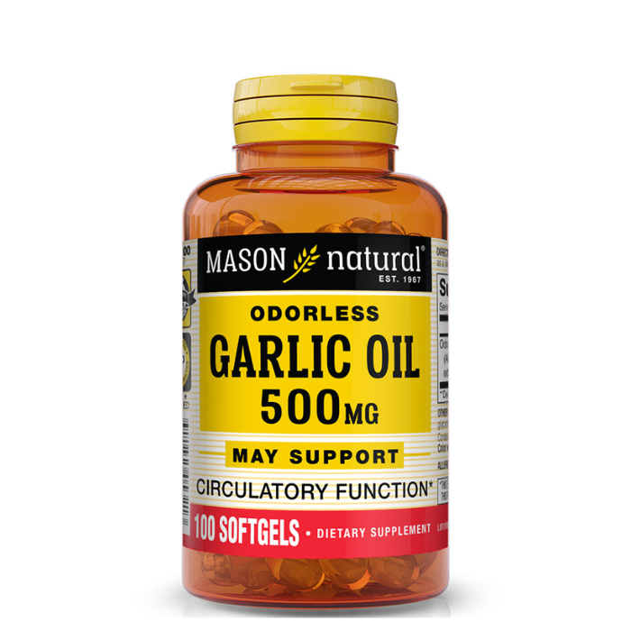 MASON NATURAL GARLIC OIL 500MG 100 GELULES