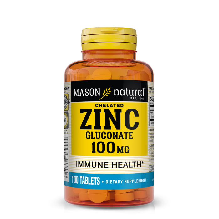 MASON NATURAL CHELATED ZINC 100 MG 100 COMPRIMES
