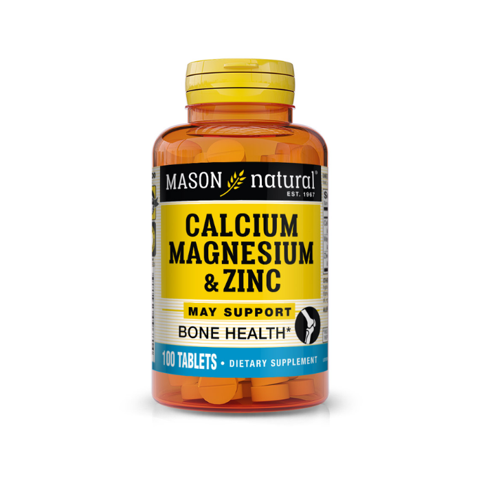 MASON NATURAL CALCIUM MAGNESIUM ZINC 100 TABLETS