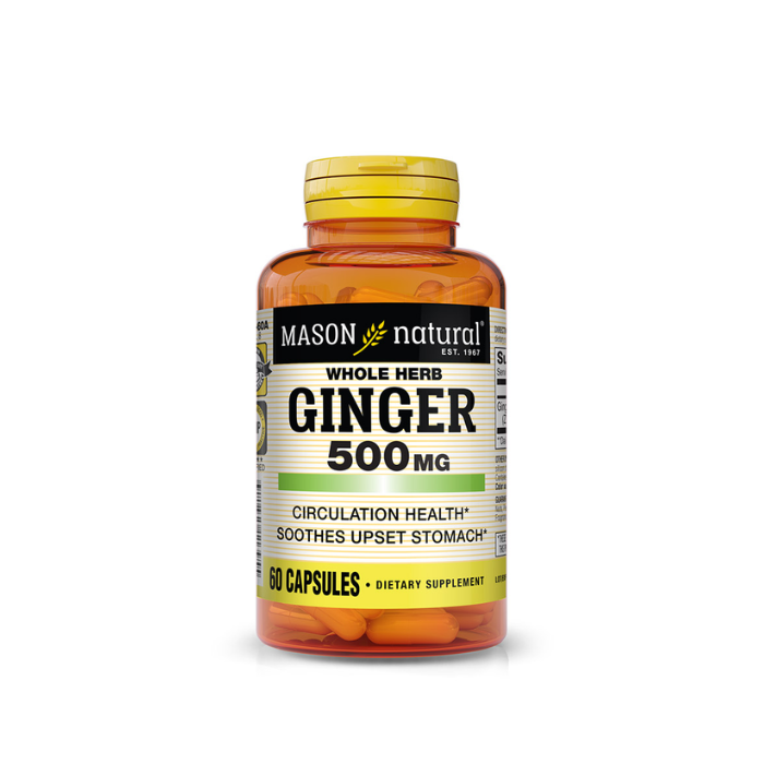MASON NATURAL GINGER 500MG 60 CAPSULES