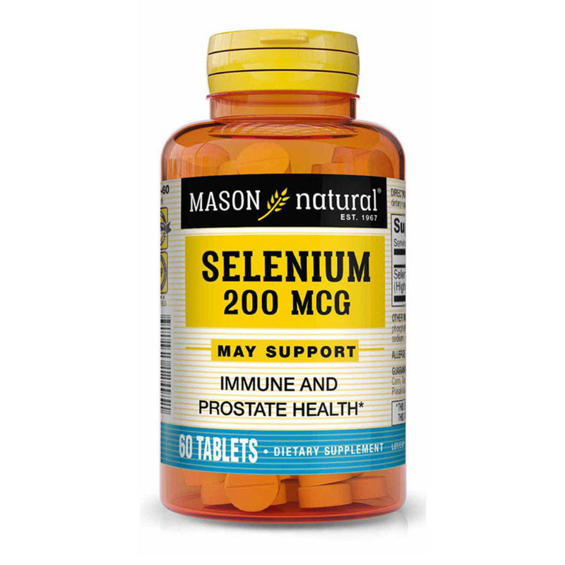 MASON NATURAL SELENIUM 200 MCG 60 COMPRIMES