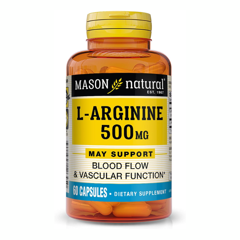 MASON NATURAL L ARGININE 500 MG 60 CAPSULES