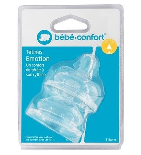 BEBE CONFORT TETINES EMOTION T1 3 VITESSES 0-12M LATEX X2 6944