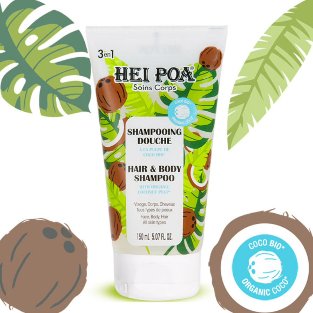 HEI POA SHAMPOOING DOUCHE A LA PULPE DE COCO BIO 150ML