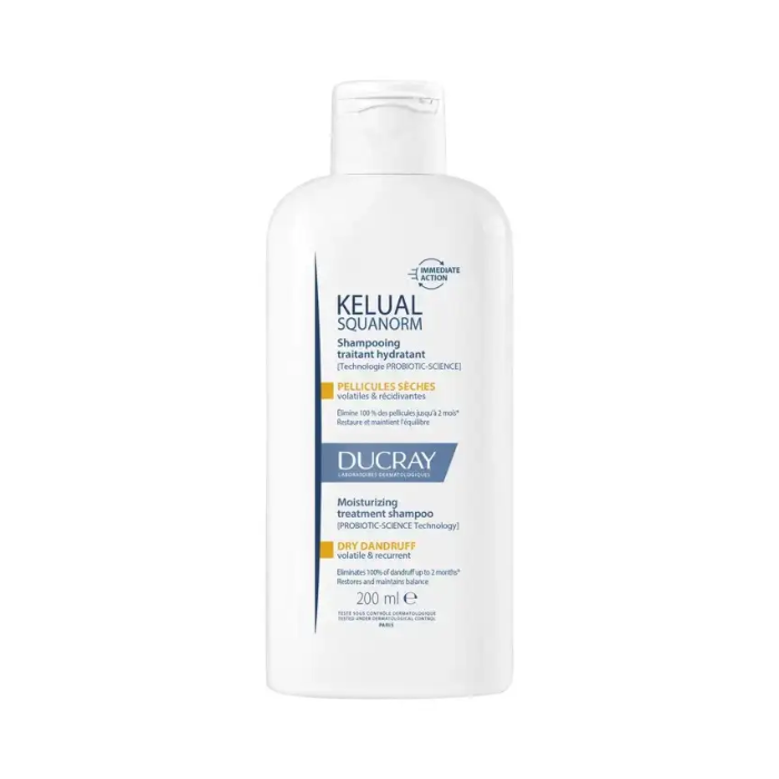 DUCRAY KELUAL SQUANORM SHAMPOOING TRAITANT HYDRATANT PELLICULES SECHES 200 ML