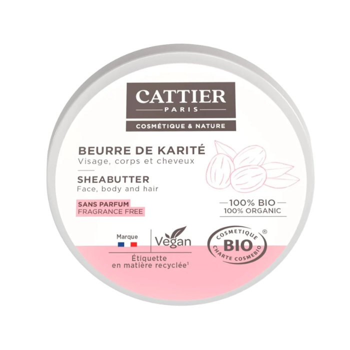 CATTIER BEURRE DE KARITE VISAGE CORPS ET CHEVEUX BIO SANS PARFUM 100G