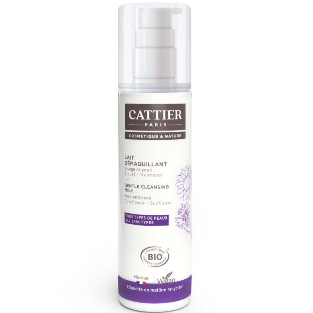 CATTIER LAIT DEMAQUILLANT VISAGE ET YEUX BLEUET TOURNESOL 200 ML