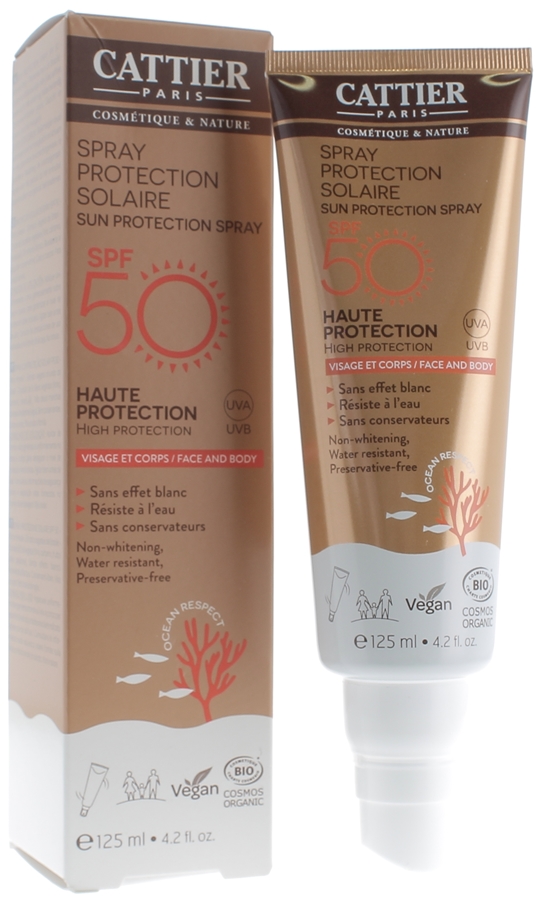 CATTIER SPRAY PROTECTION SOLAIRE SPF 50 - 125 ML
