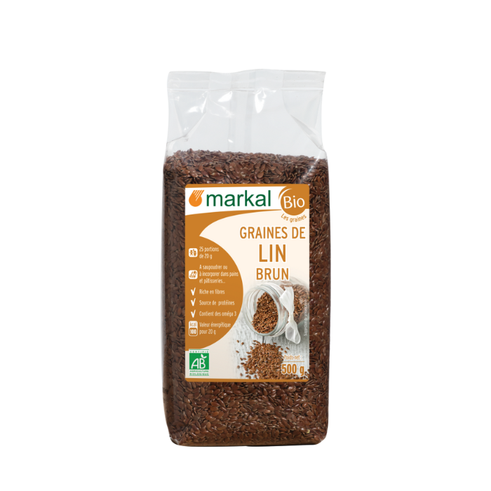MARKAL GRAINES DE LIN BRUN 500G