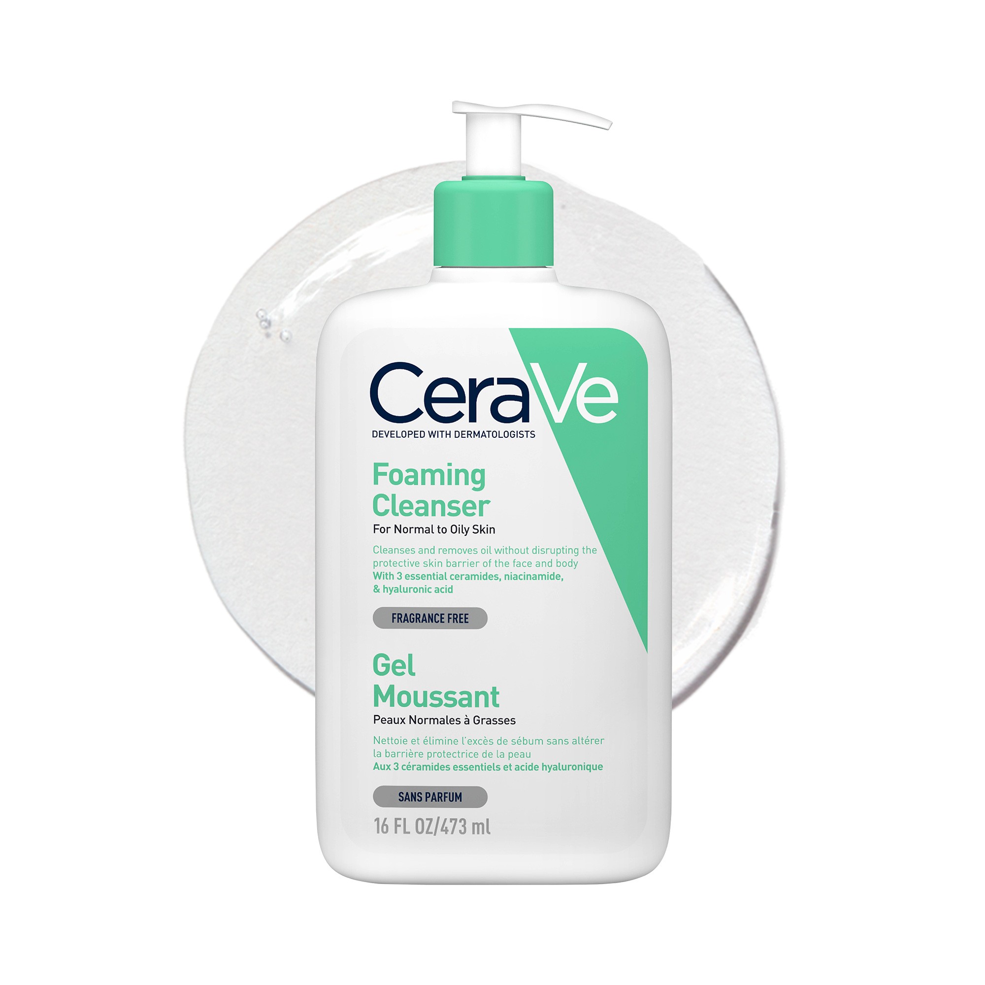 CERAVE GEL MOUSSANT PEAUX NORMALES A GRASSES 473 ML