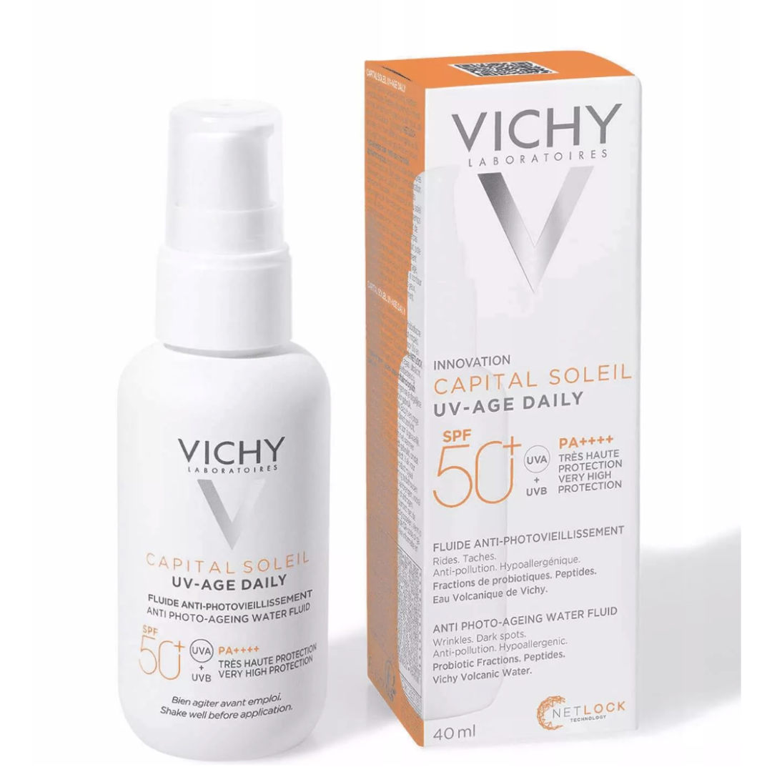 VICHY CAPITAL SOLEIL UV AGE DAILY SPF 50 FLUIDE ANTI PHOTOVIEILLISSEMENT 40 ML