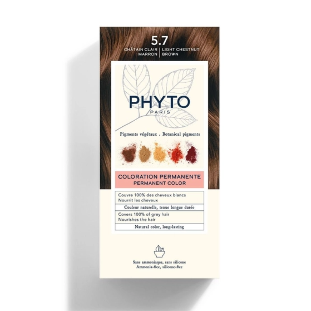 PHYTO COLOR KIT COLORATION 5.7 CHATAIN CLAIR MARRON