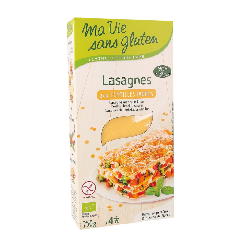 MA VIE SANS GLUTEN LASAGNES AUX LENTILLES JAUNES 250 G