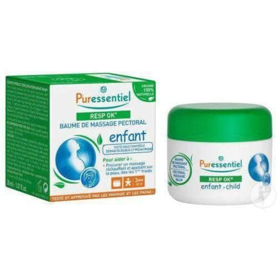 PURESSENTIEL RESPIRATOIR OK BAUME DE MASSAGE PECTORAL ENFANT 60 ML