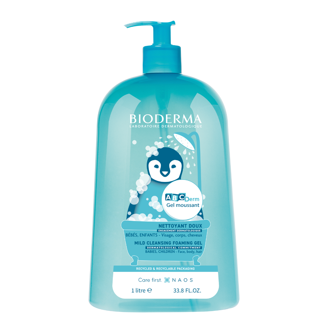 BIODERMA ABCDERM GEL NETTOYANT MOUSSANT DOUX 1L