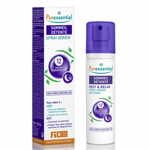 PURESSENTIEL SOMMEIL DETENTE SPRAY AERIEN 12 HUILES ESSENTIELLES 75ML