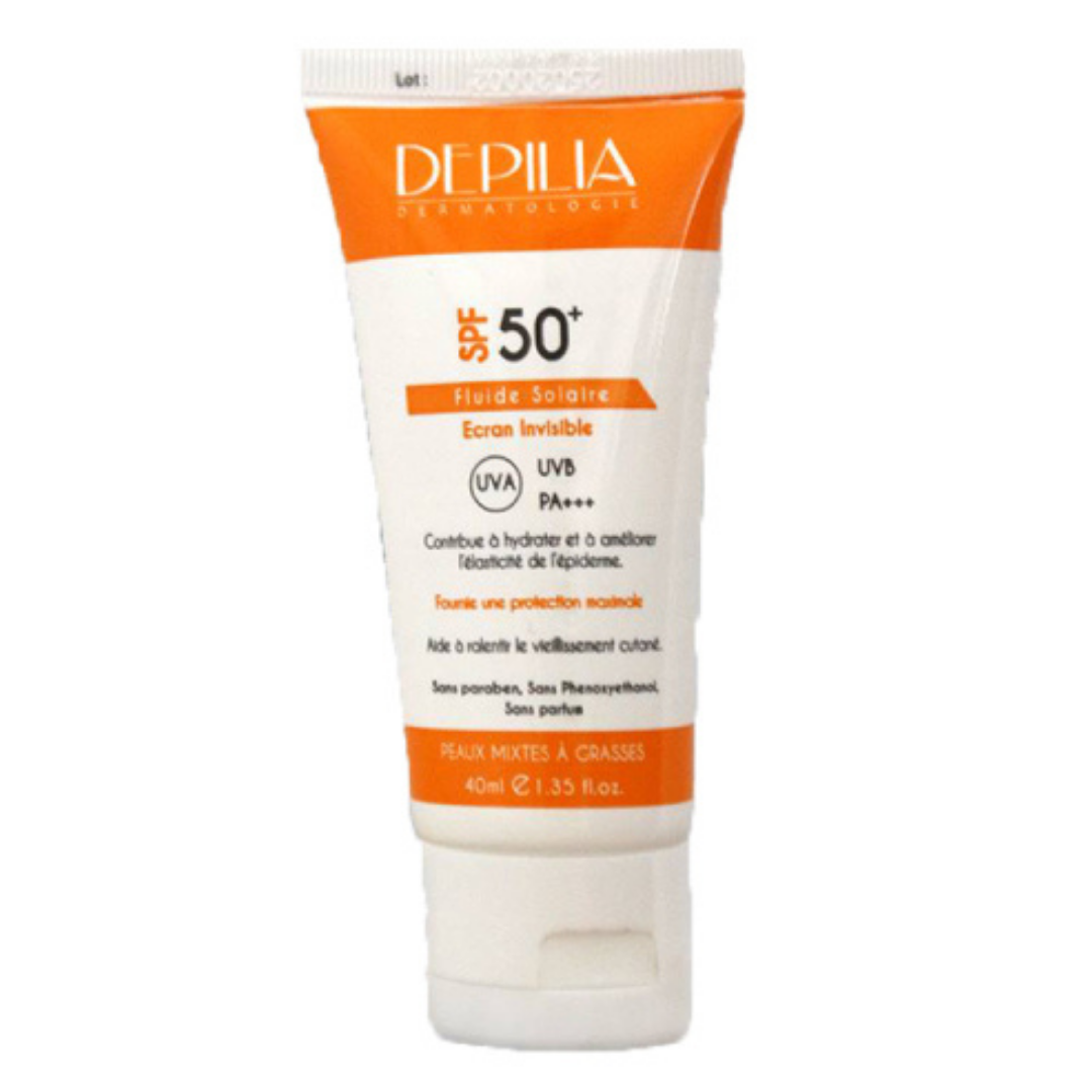 DEPILIA FLUIDE SOLAIRE SPF 50+ ECRAN INVISIBLE 40 ML