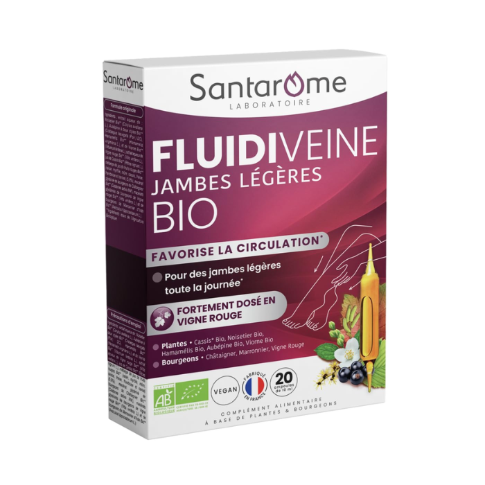SANTAROME BIO JAMBES LEGERES 20 AMPOULES