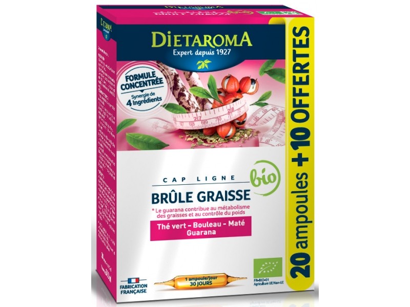 DIETAROMA CAP LIGNE BRULE GRAISSE BIO 20 AMPOULES + 10 OFFERTS