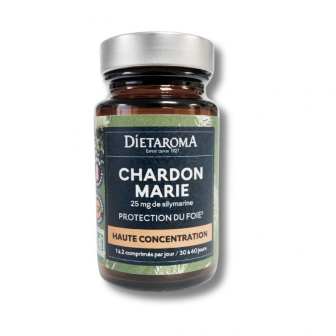 DIETAROMA CHARDON MARIE 25 MG DE SILYMARINE 60 COMPRIMES