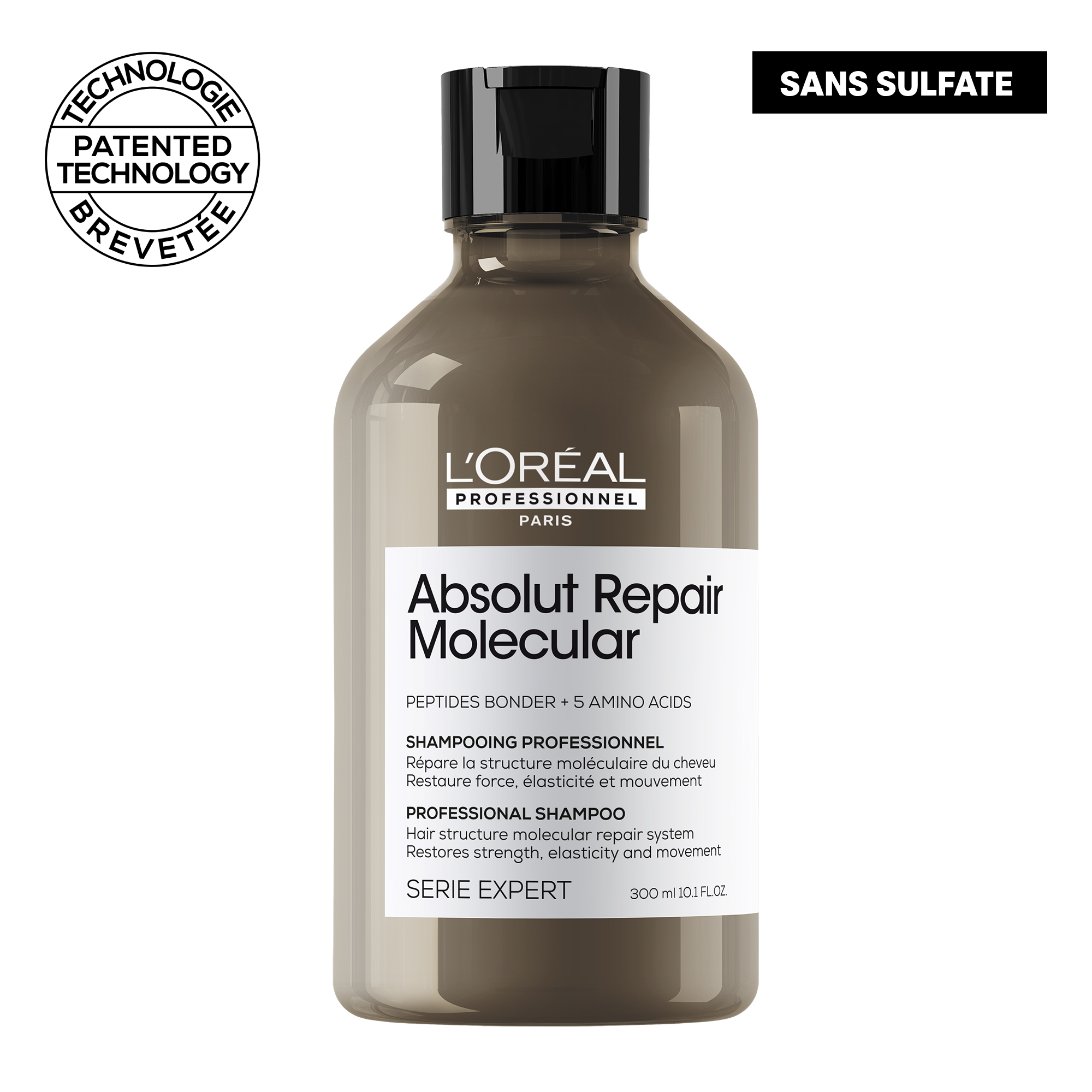 L'OREAL PROFESSIONNEL ABSOLUT REPAIR MOLECULAR SHAMPOOING PROFESSIONNEL SANS SULFATE 300 ML
