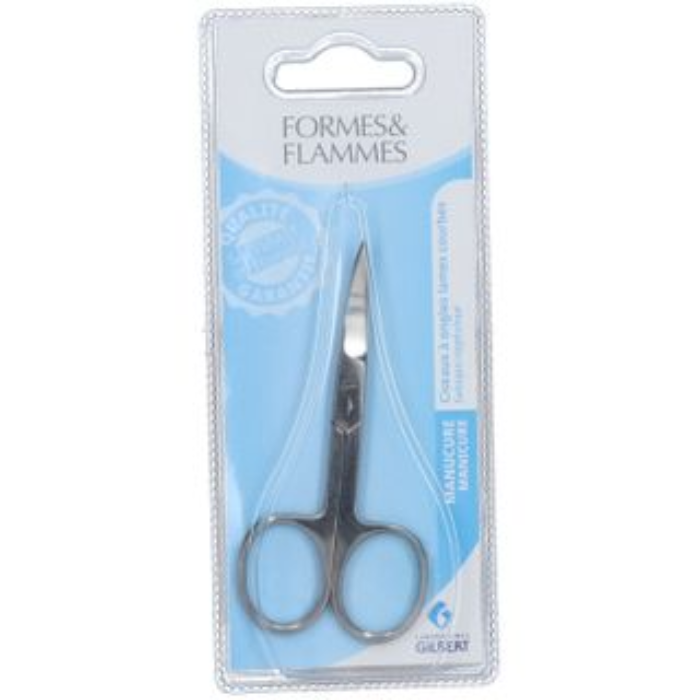 FORME ET FLAMMES CISEAUX A ONGLES COURBES ACIER INOXYDABLE REF 82