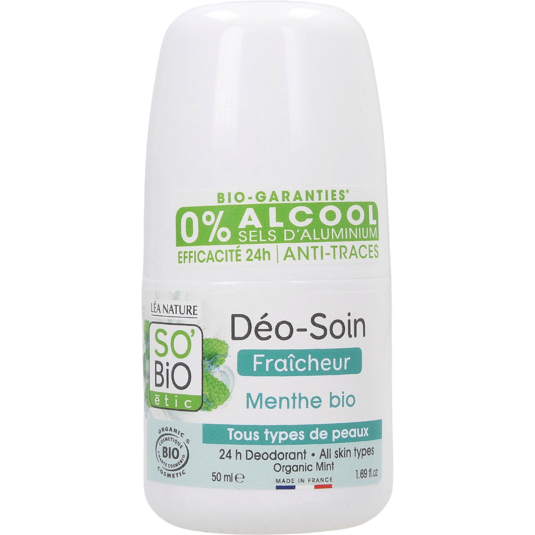 SO BIO DEO SOIN FRAICHEUR MENTHE BIO TOUS TYPES DE PEAUX 50 ML
