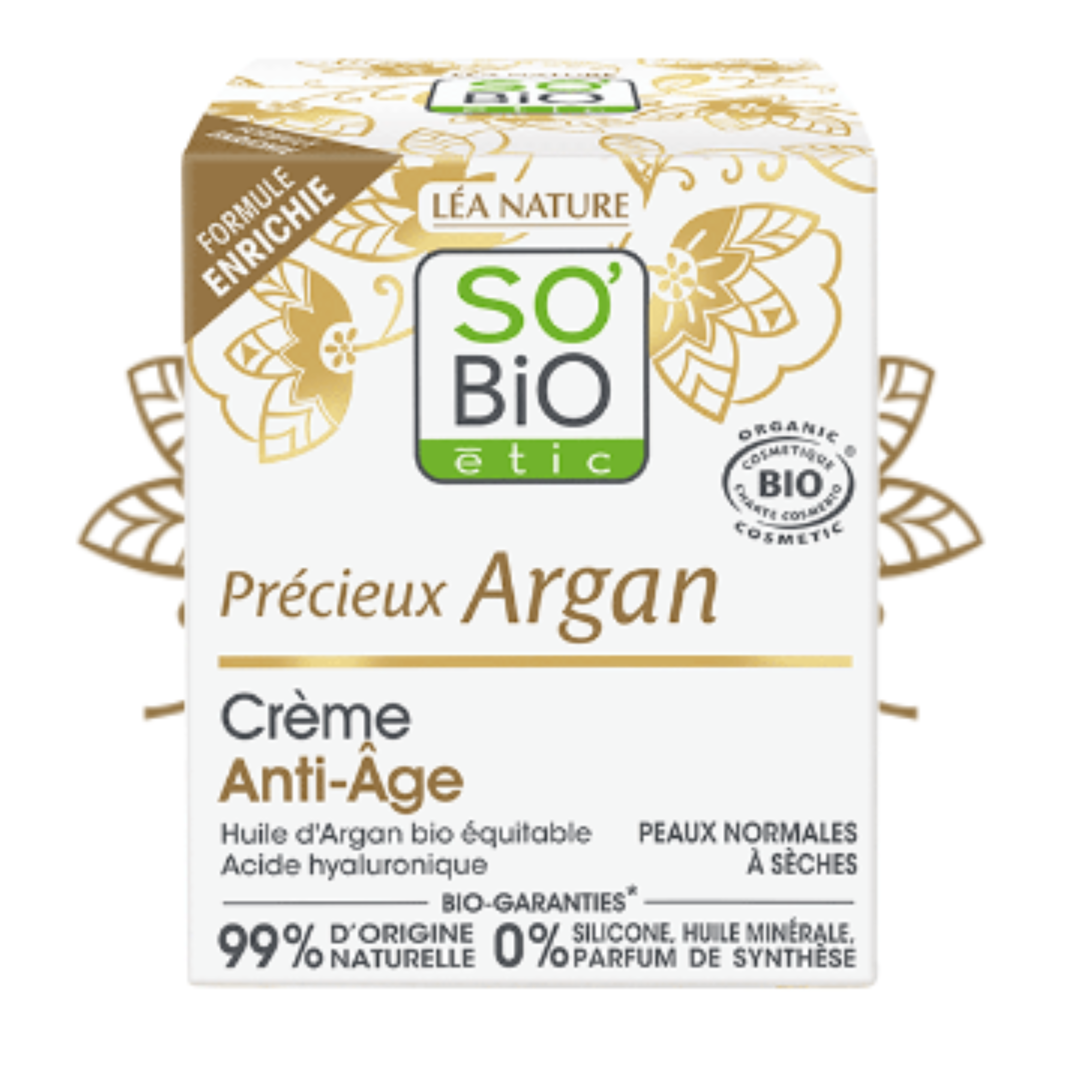 SO BIO PRECIEUX ARGAN CREME ANTI AGE PEAUX NORMALES A SECHES