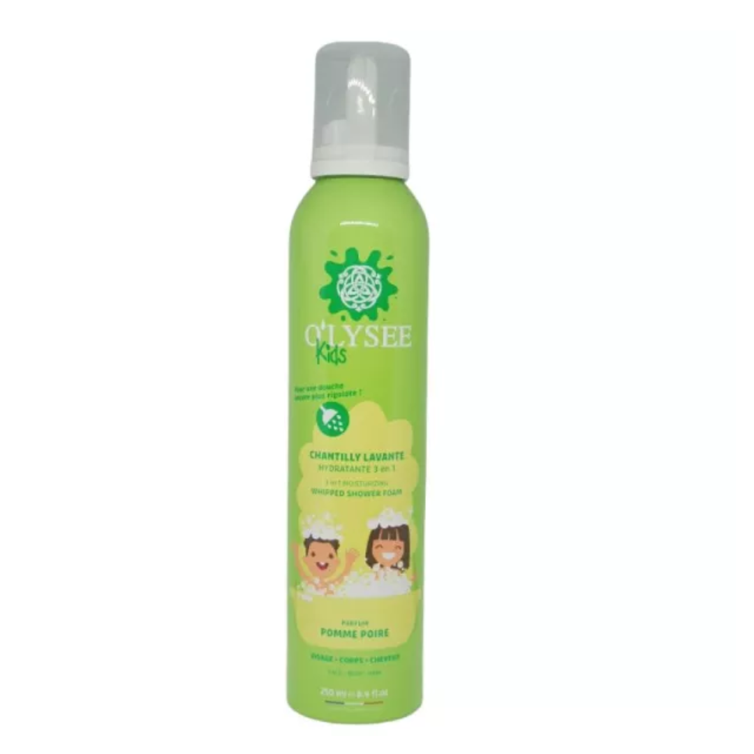 OLYSEE KIDS CHANTILLY LAVANTE HYDRATANTE 3 EN 1 PARFUM POMME POIRE 250 ML