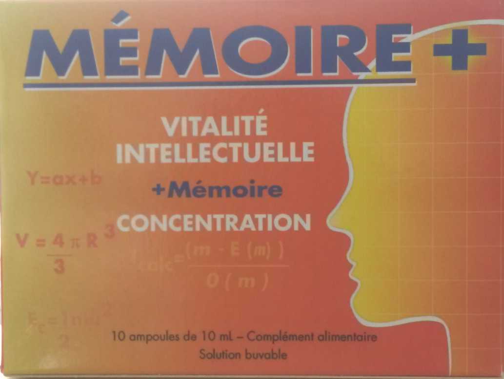 MEMOIRE PLUS BOITE DE 10 AMPOULES BUVABLES