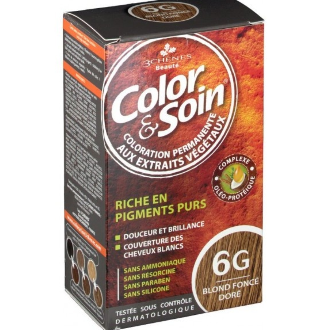 3 CHENES COLOR ET SOIN COLORATION PERMANENTE 6G BLOND FONCE DORE 135 ML