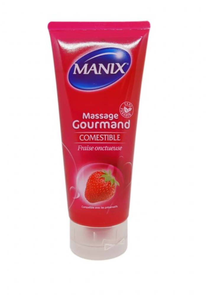 MANIX MASSAGE GOURMAND COMESTIBLE FRAISE ONCTUEUSE 200 ML