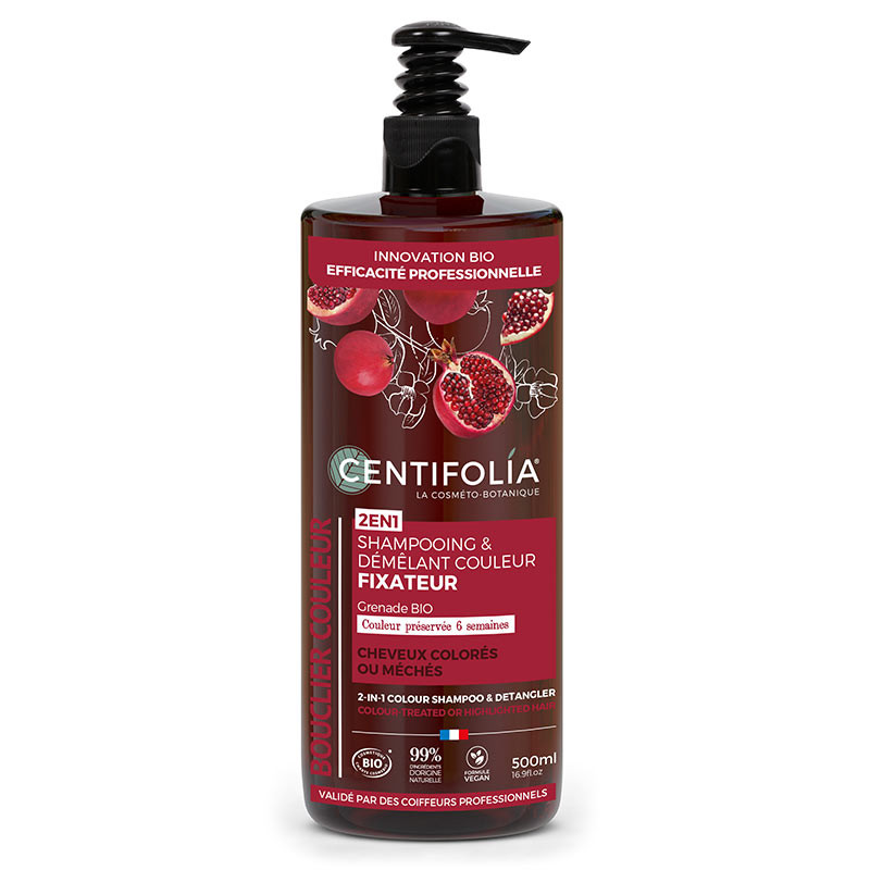 CENTIFOLIA BOUCLIER COULEUR 2EN1 SHAMPOOING ET DEMELANT COULEUR FIXATEUR 500 ML