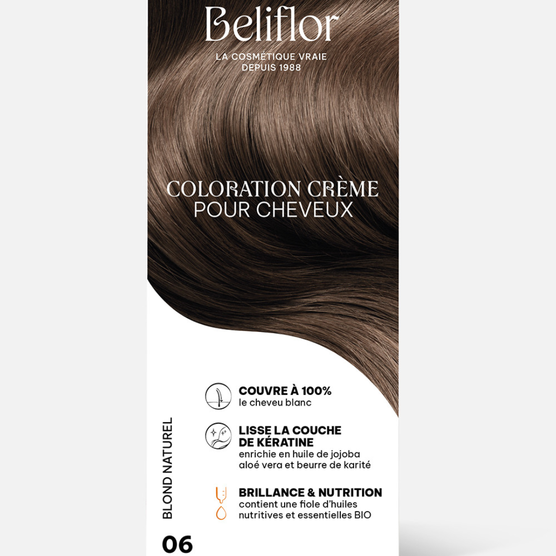 BELIFLOR COLORATION CREME POUR CHEVEUX 06 BLOND NATUREL 135 ML