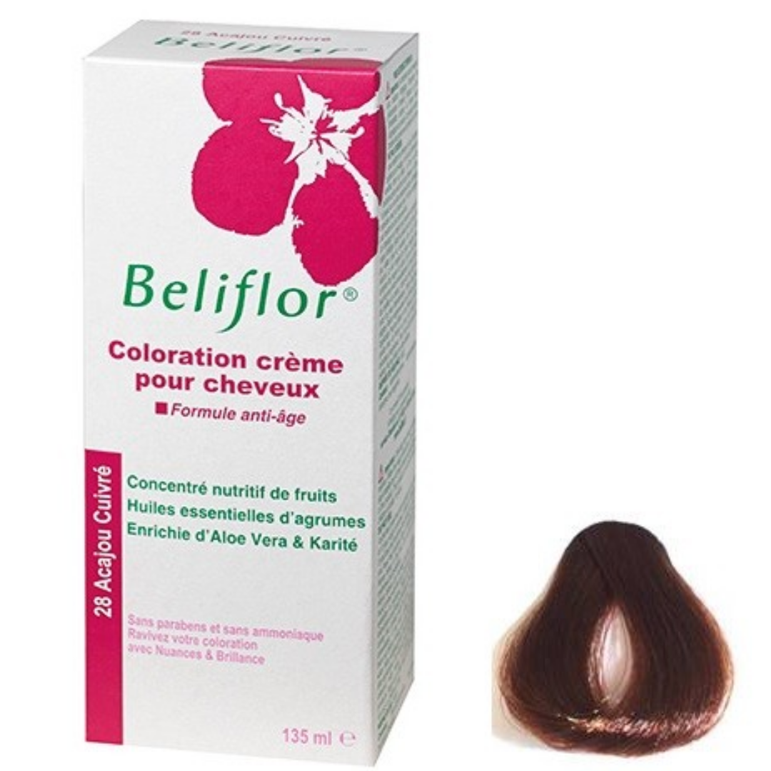 BELIFLOR COLORATION CHEVEUX 28 ACAJOU CUIVRE 135 ML