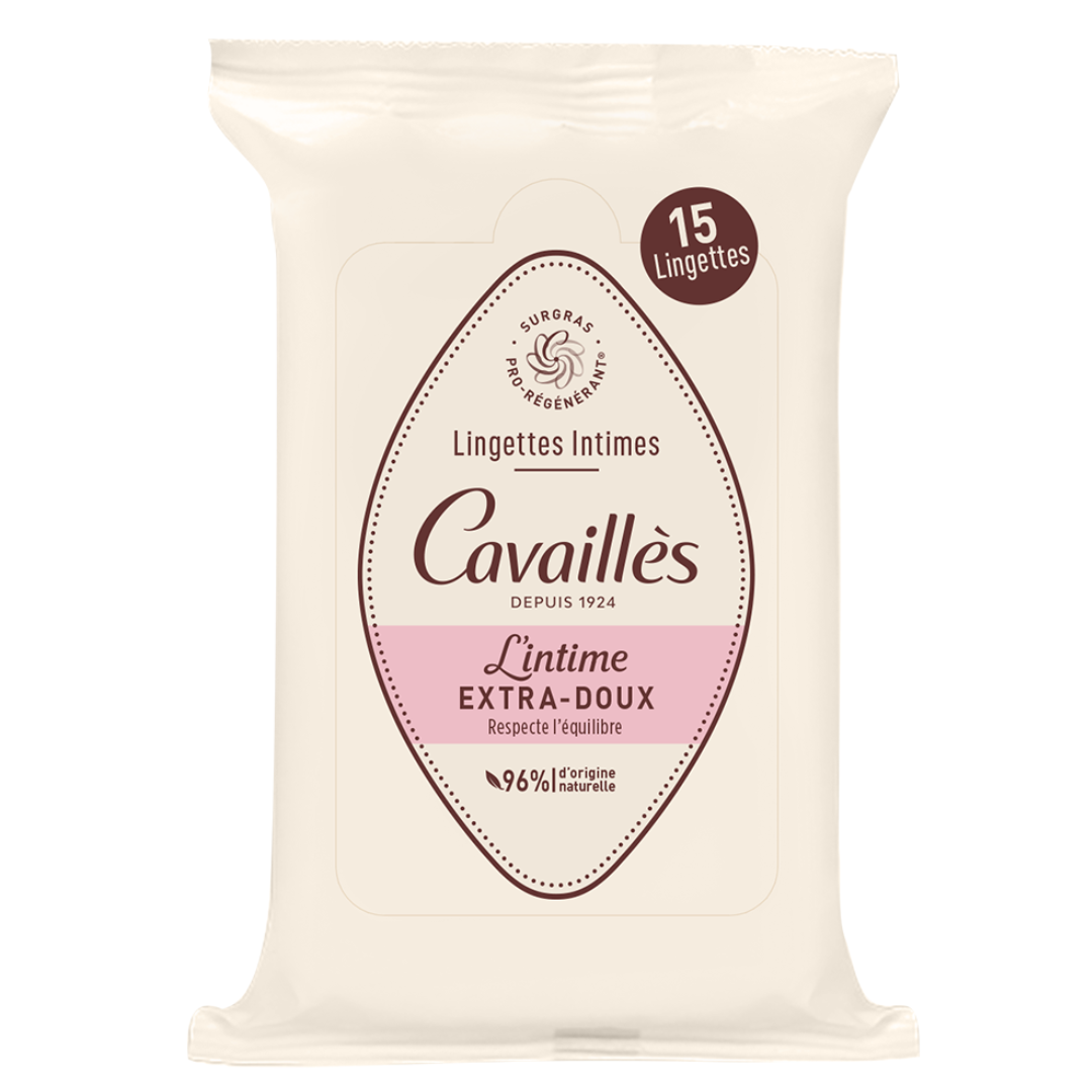 ROGE CAVAILLES LINGETTES INTIME EXTRA DOUX 15 UNITES