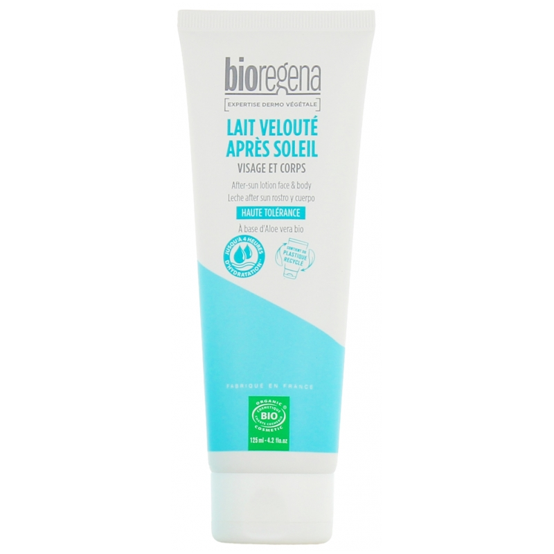 BIOREGENA LAIT VELOUTE HAUTE TOLERANCE APRES SOLEIL VISAGE ET CORPS 125 ML