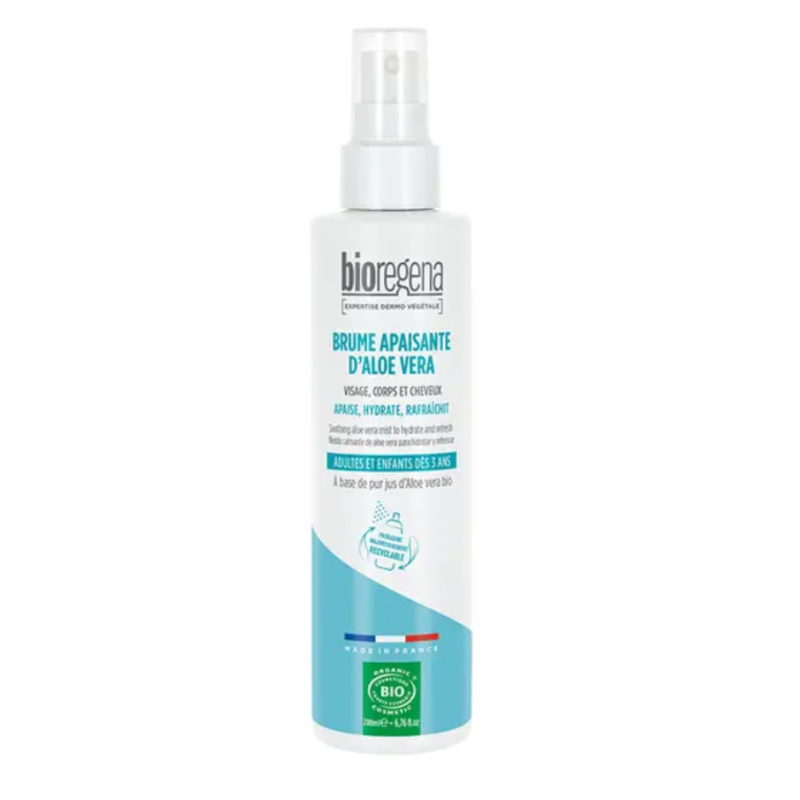 BIOREGENA BRUME APAISANTE D'ALOE VERA VISAGE CORPS ET CHEVEUX 200 ML