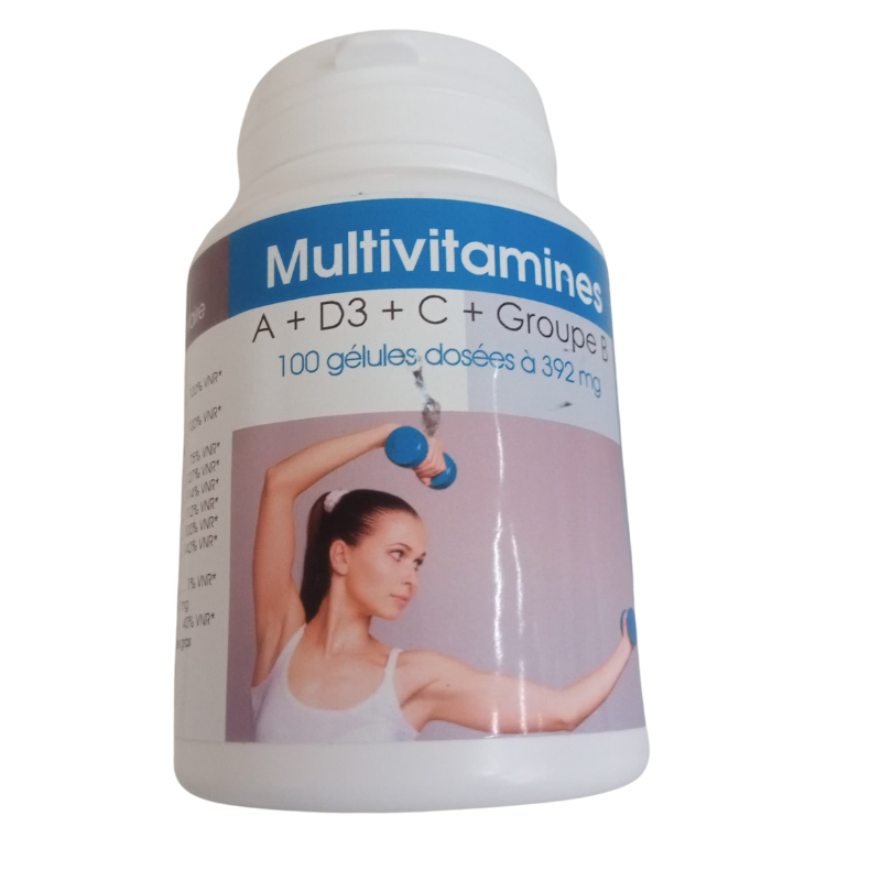 GPH MULTIVITAMINES A + D3 + C + GROUPE B - 100 GELULES