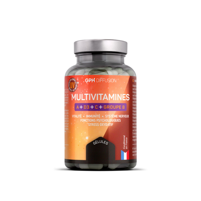 GPH DIFFUSION MULTIVITAMINES A + D3 + C +GROUPE B 60 GELULES