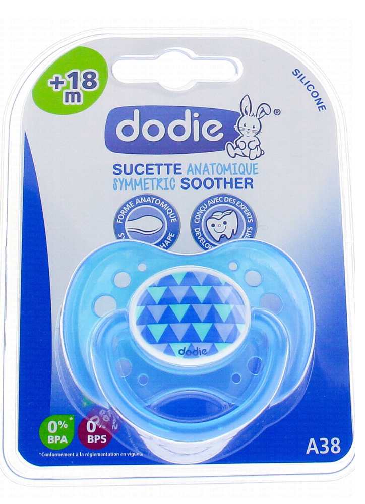 DODIE SUCETTE A L'UNITE +18 MOIS ANATOMIQUE GARCON SILICONE REF A38